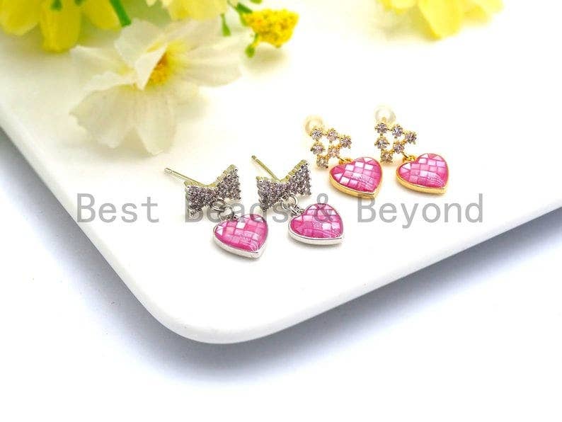 100% Natural Royal Blue Shell Heart Shape Pendant/Charm in Gold/Silver Finish, Blue Shell Charm 10x12mm,SKU#Z312