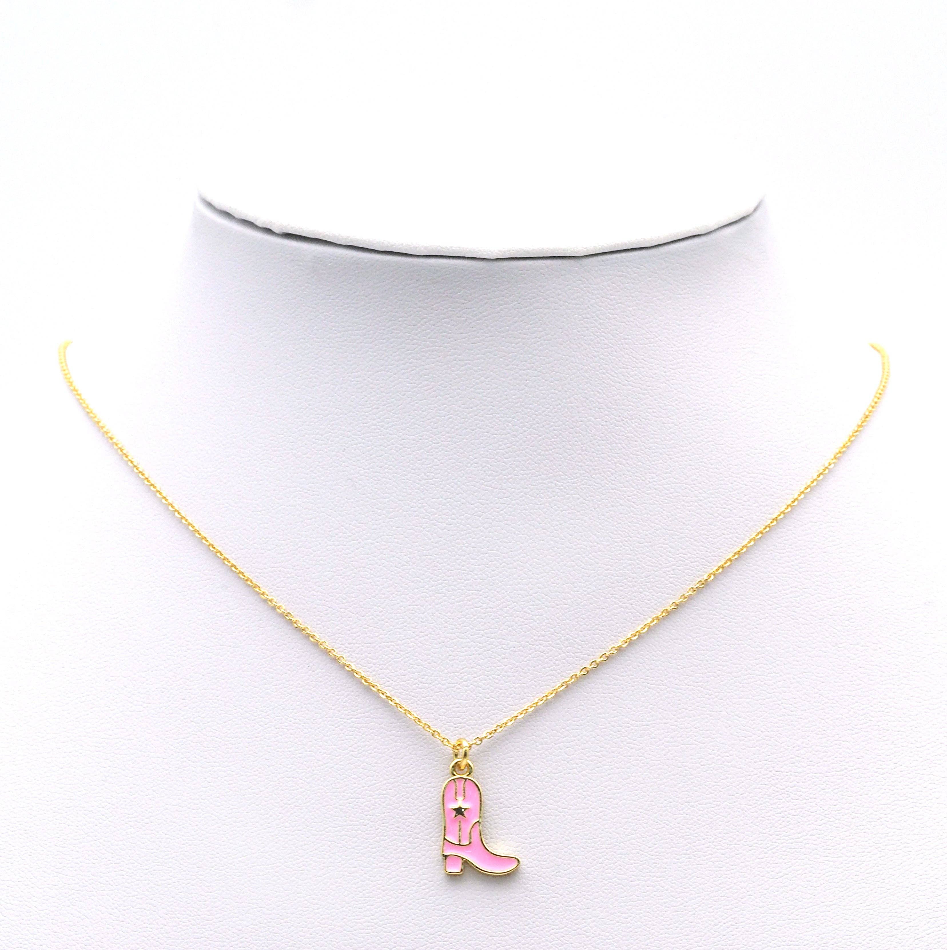 CZ Colorful Enamel Boot Charm, Sku#ML65
