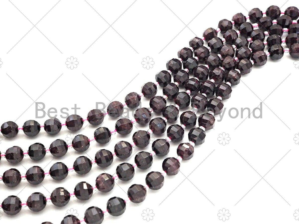 New Cut!!! Natural High Quality Round Latern Cut Garnet Beads, 8mm/10mm Genuine Red Garnet Beads, 15.5'' Full Strand, Sku#U1118