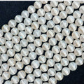 Mystic Plated White One Line Tibetan Agate, 8mm/10mm/12mm Round Facted Agate Beads, Natural White Tibetan Agate, 15.5Full Strand,sku# UA100