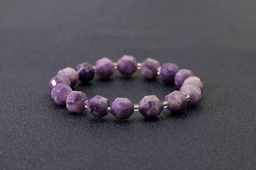 Purple Phosphosiderite Beads Bracelet,Sku#EF101