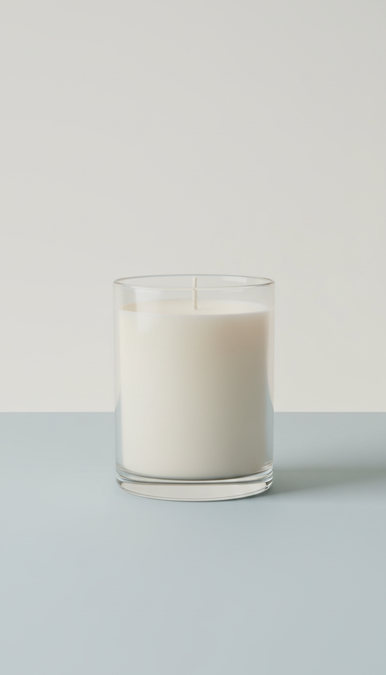 Hand-Poured Candle in Modern Glass