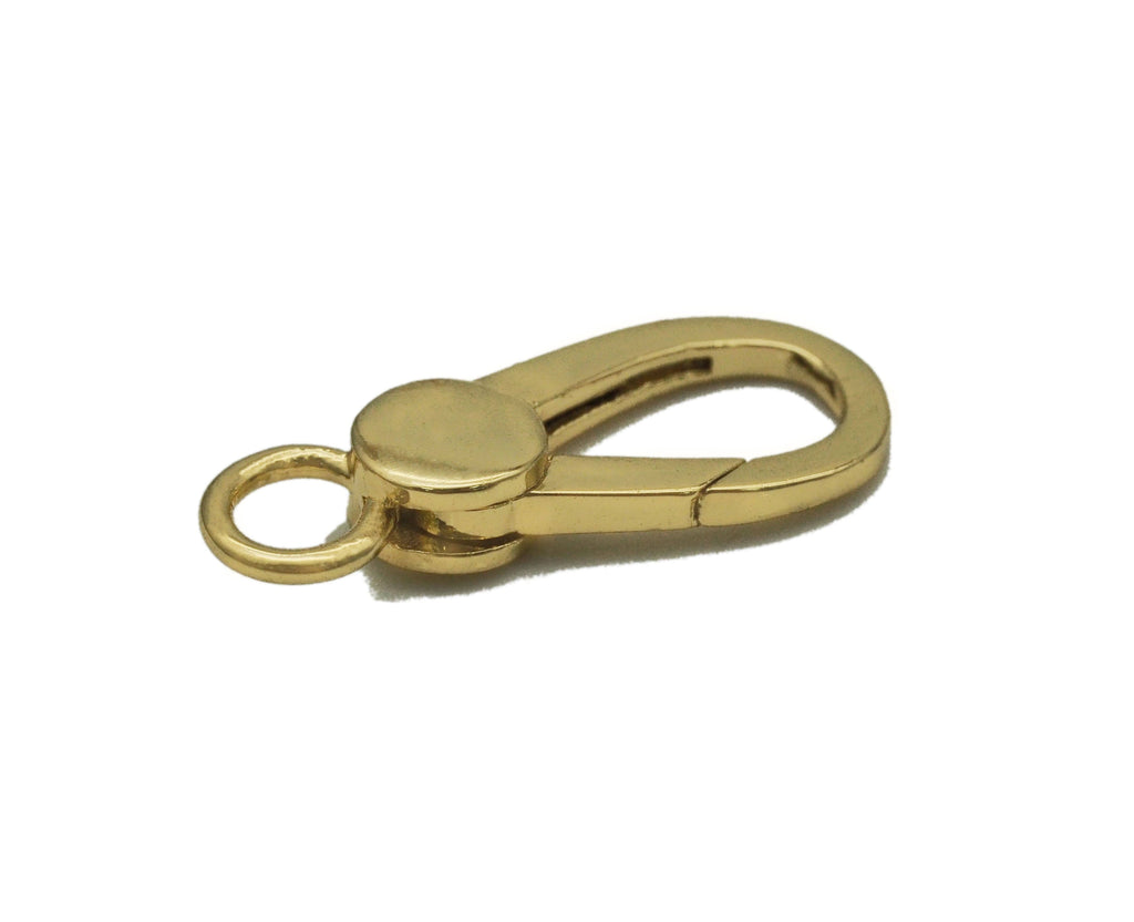 Plain Gold Oval Teardrop Lobster Clasp, Sku#H338