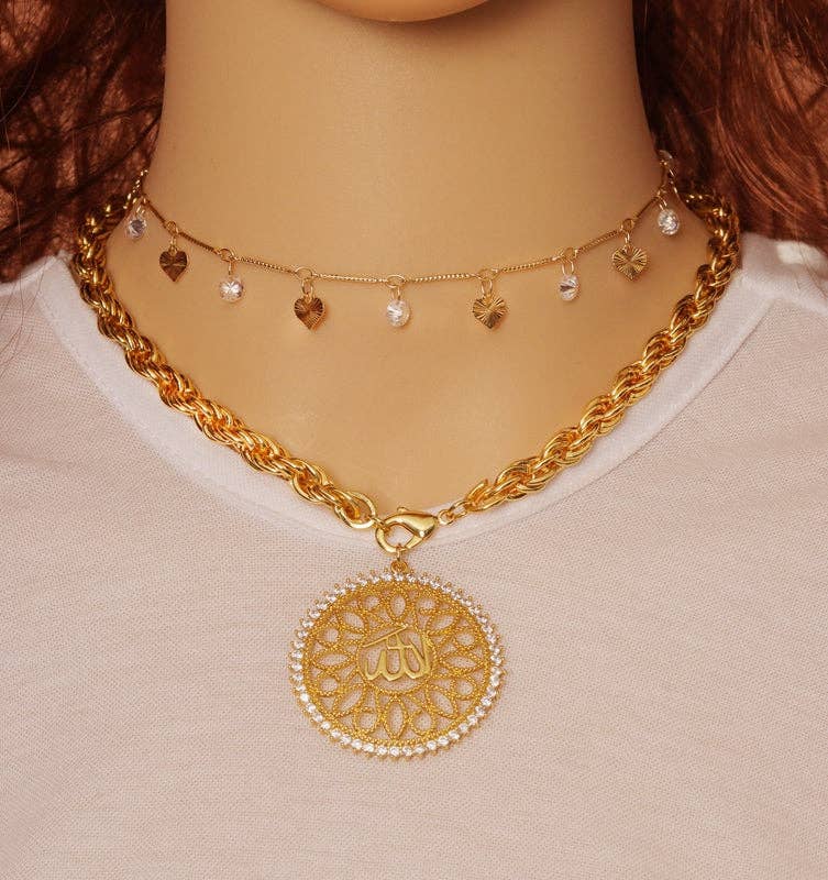 Thick Rope chain necklace, sku#EF200