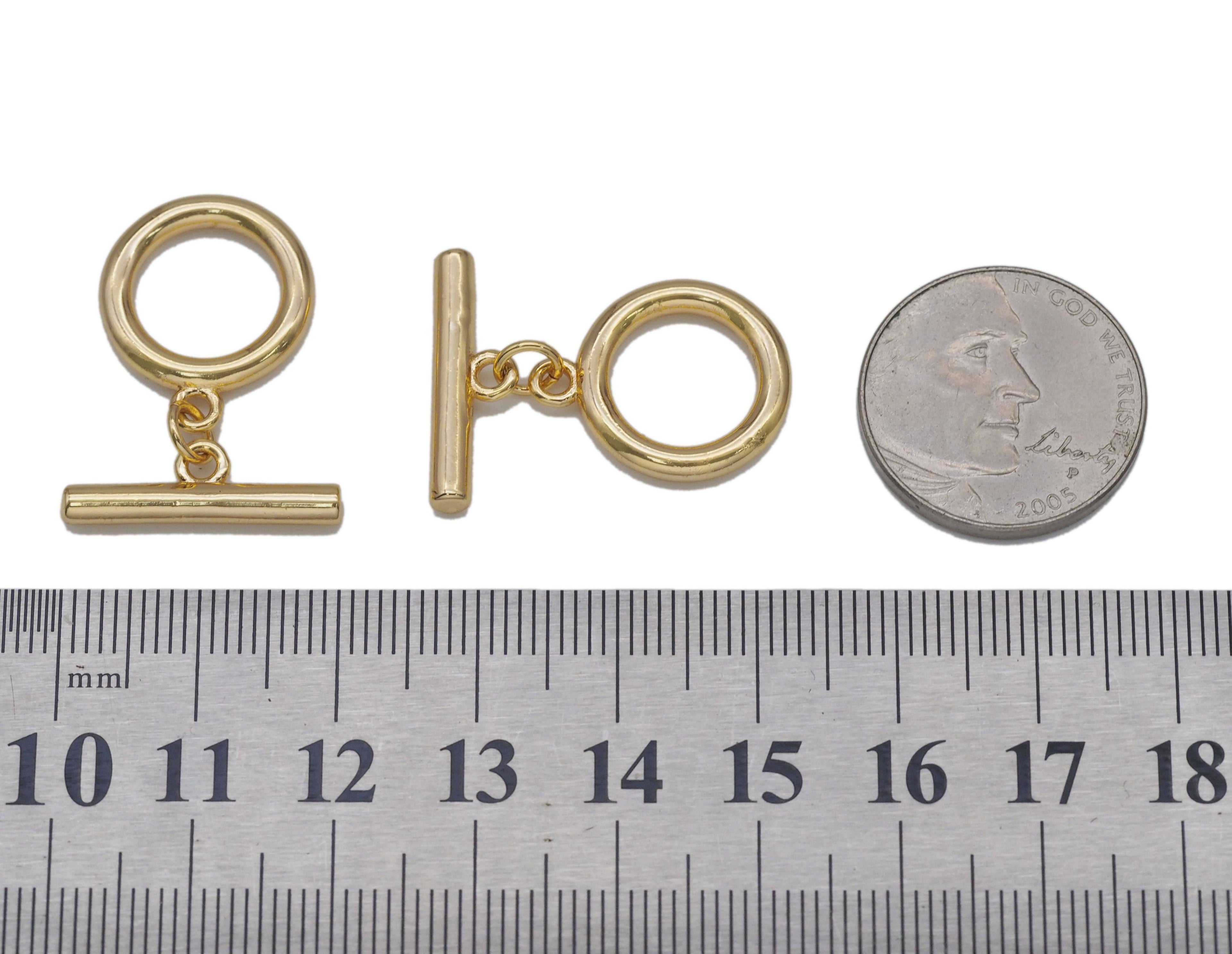18K Gold Toggle Bar Clasp, Sku#ZX103
