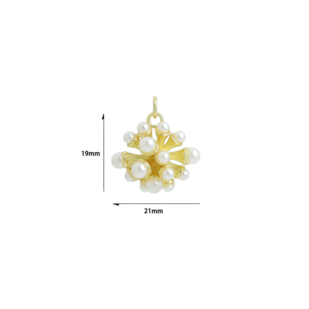 Mother of Pearl Flower Pendant, Sku#Y617
