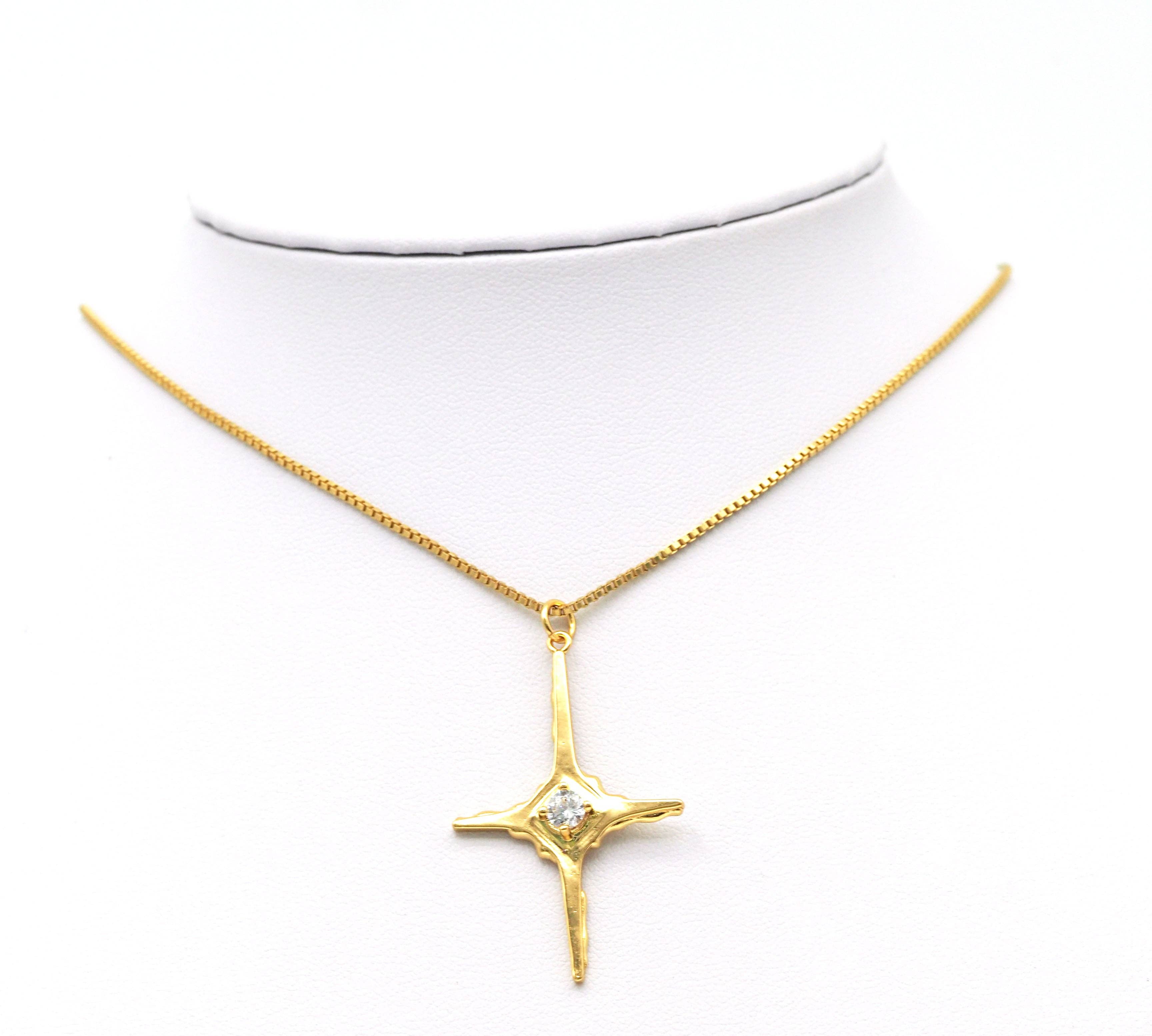 CZ Cross Pendant, SkU#Y626