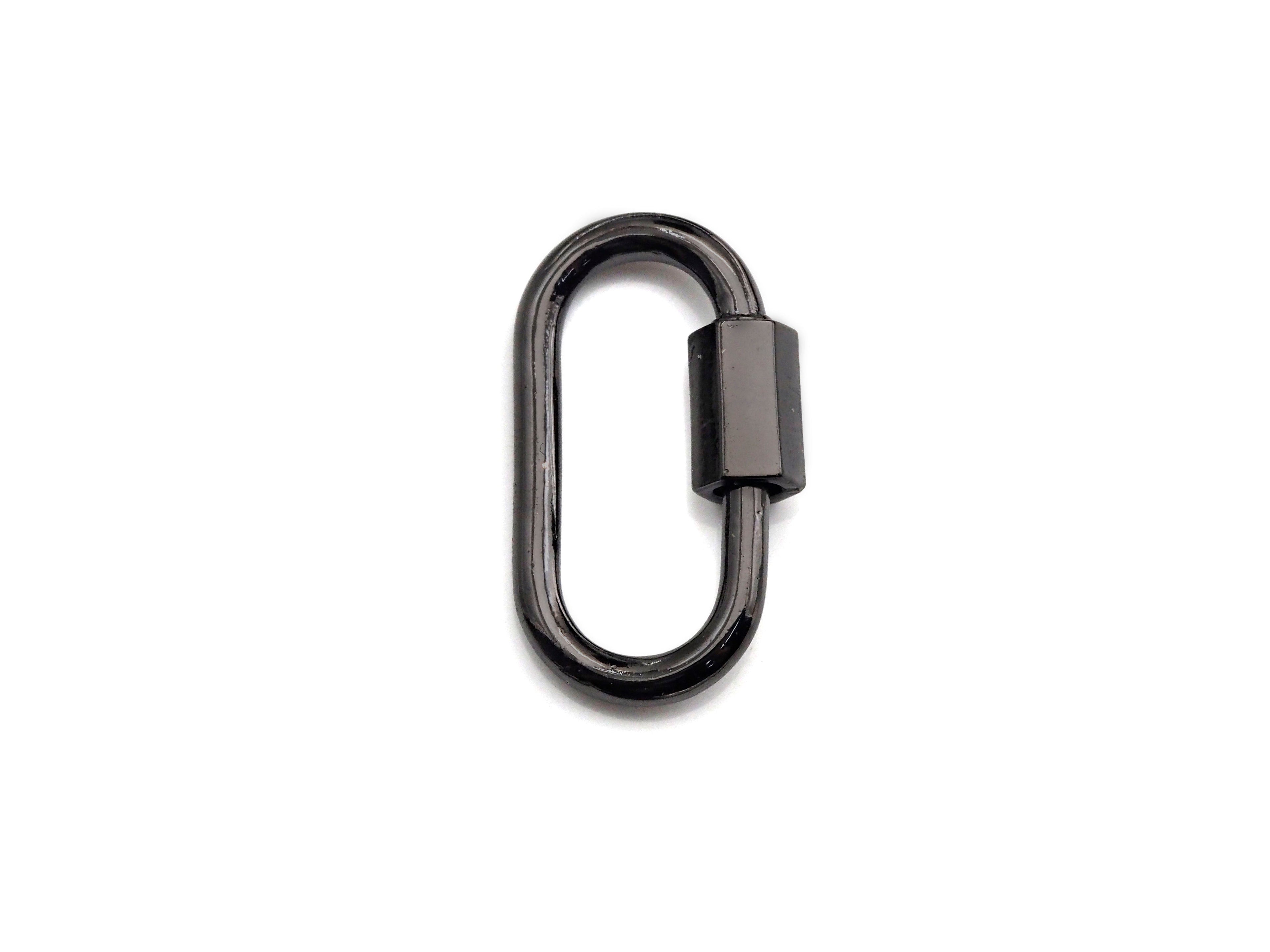 New Oval Shape Clasp, Carabiner Clasp, Gold/Silver/Rose Gold/ Gunmetal Screw Clasp, 16x28mm, sku#H255