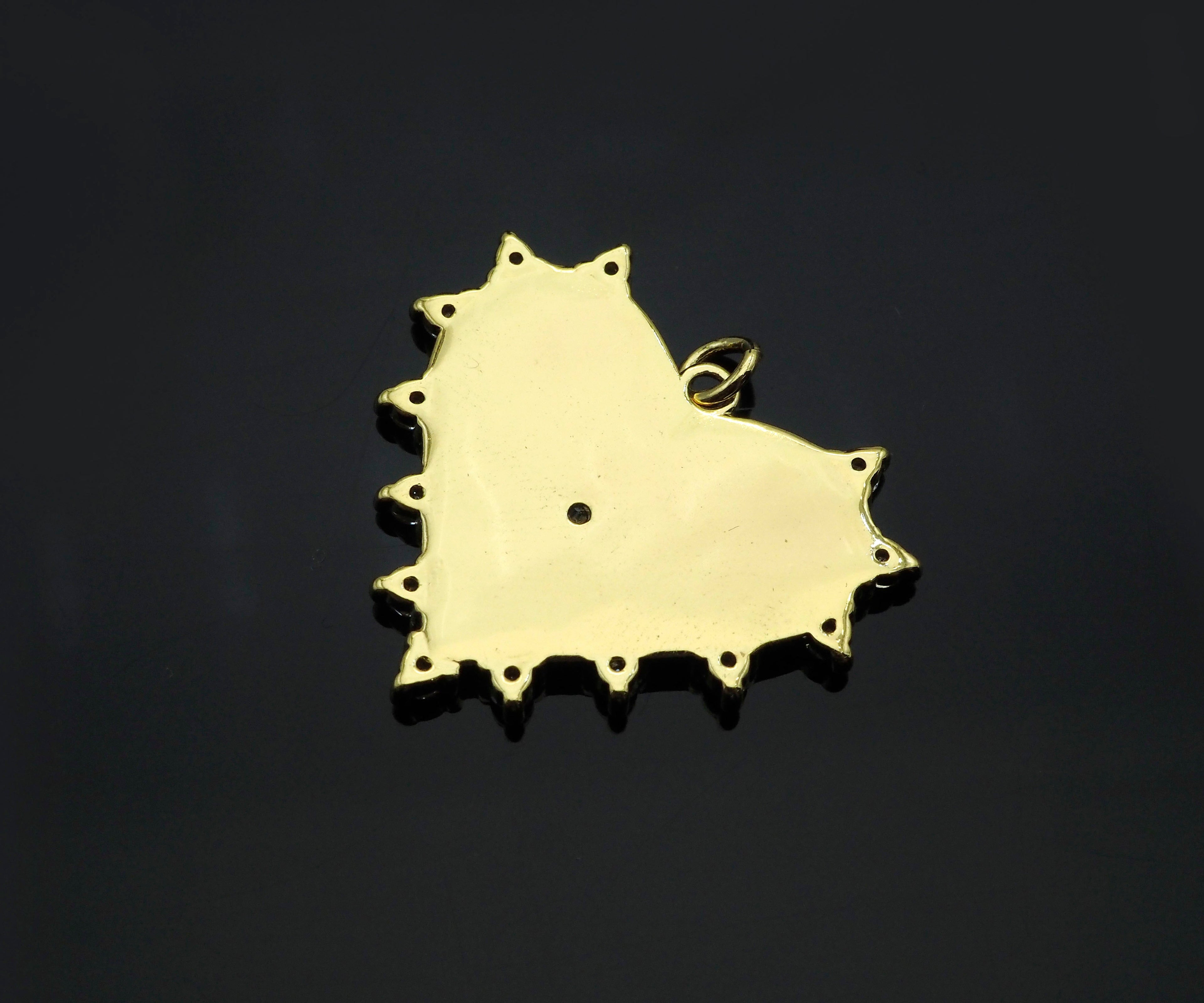 Gold Filled CZ Micro Pave Heart With Diamond around Pendant,sku#Z1362