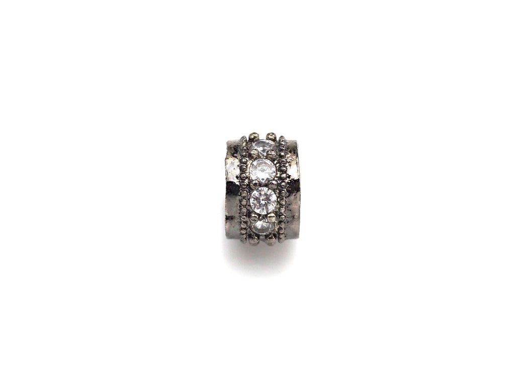 Big Hole CZ Pave beads, sku#Z886c