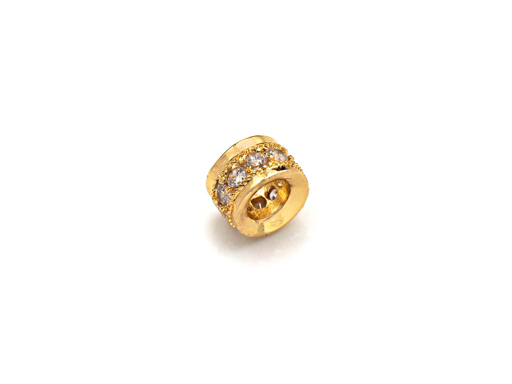 Big Hole CZ Pave beads, sku#Z886c