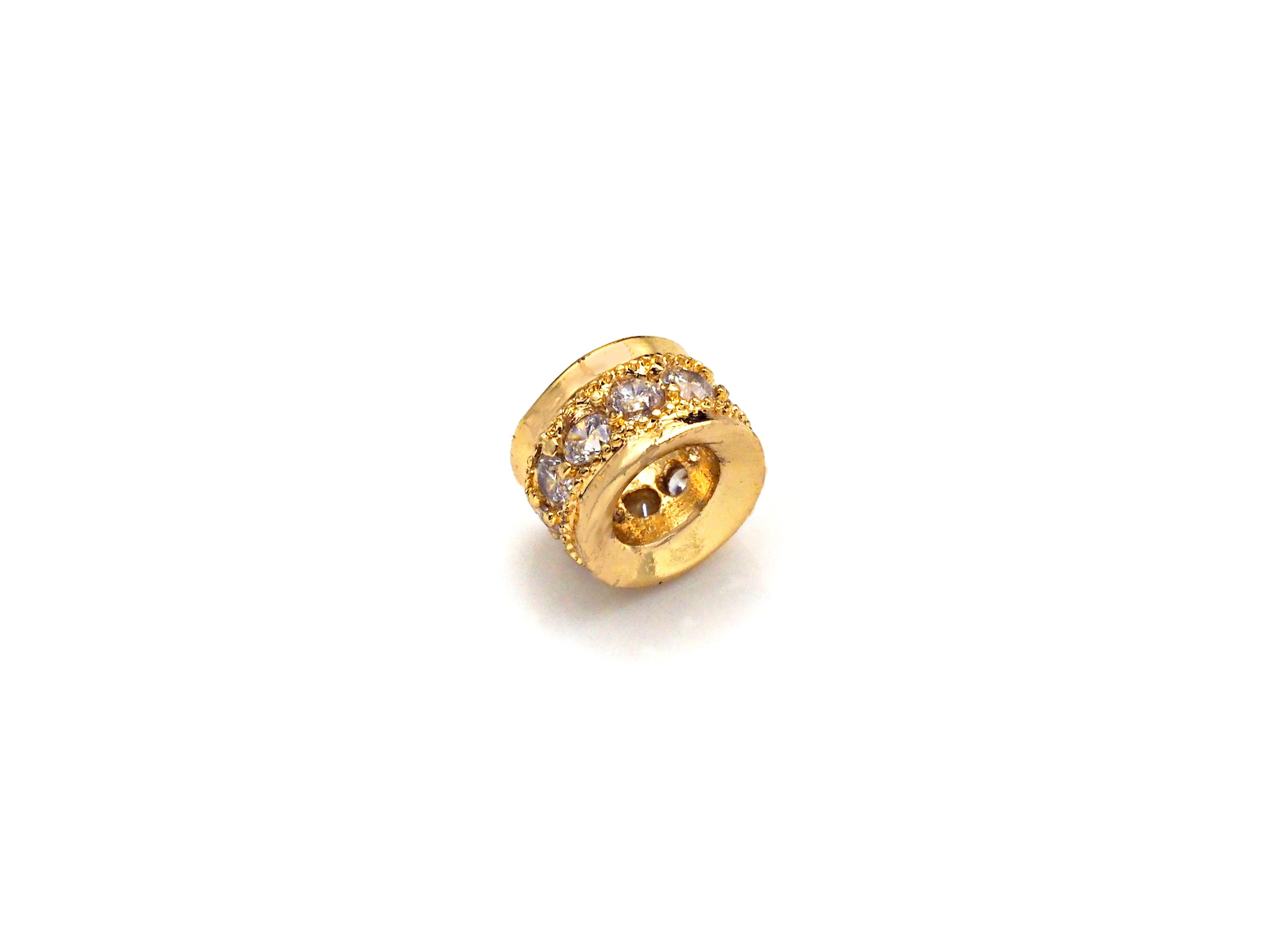 Big Hole CZ Pave beads, sku#Z886c