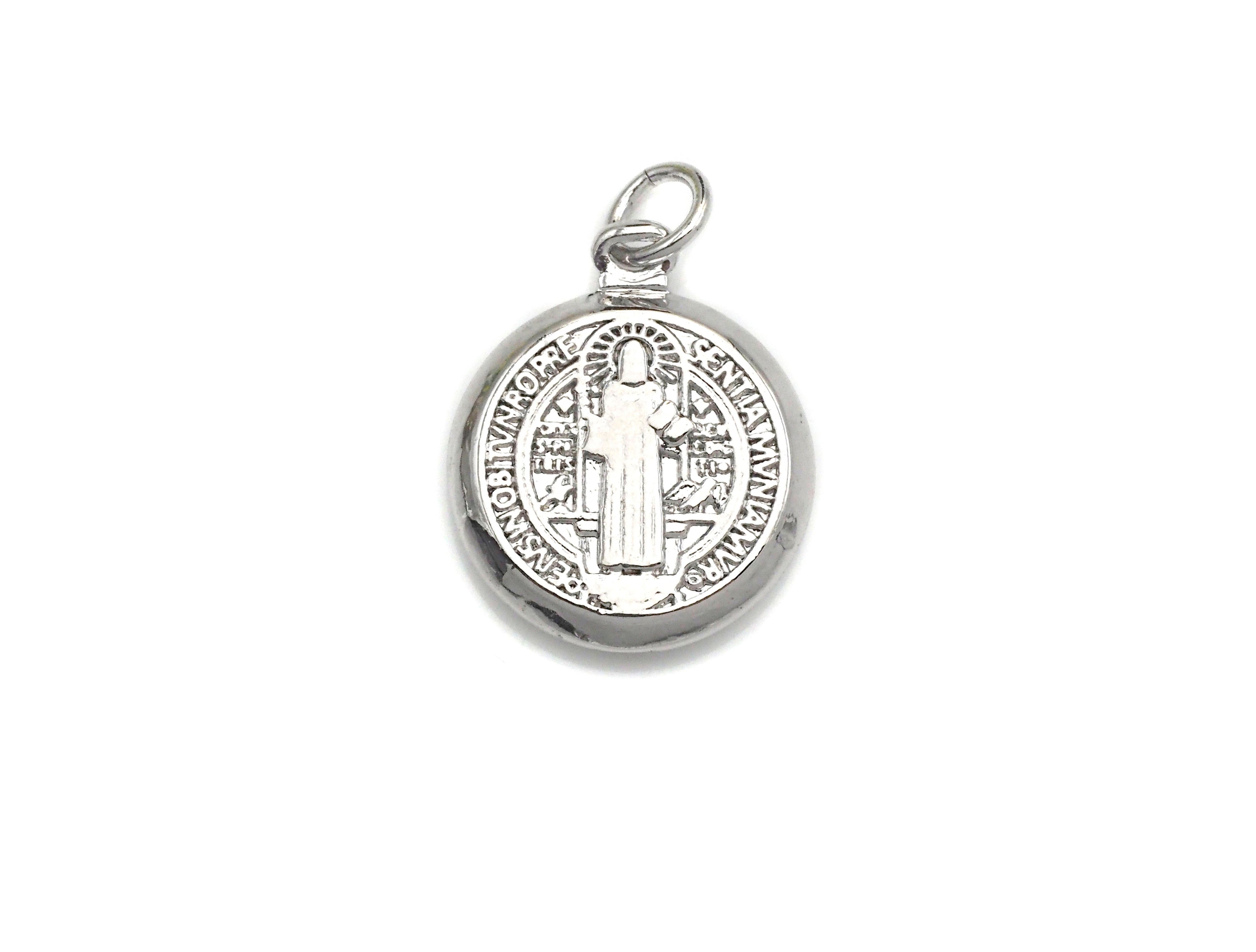 Danity Gold Jesus On Round Coin Pendant/Charm,Religion Charm, Necklace Bracelet Charm Pendant, 18x15mm, Sku#Z727