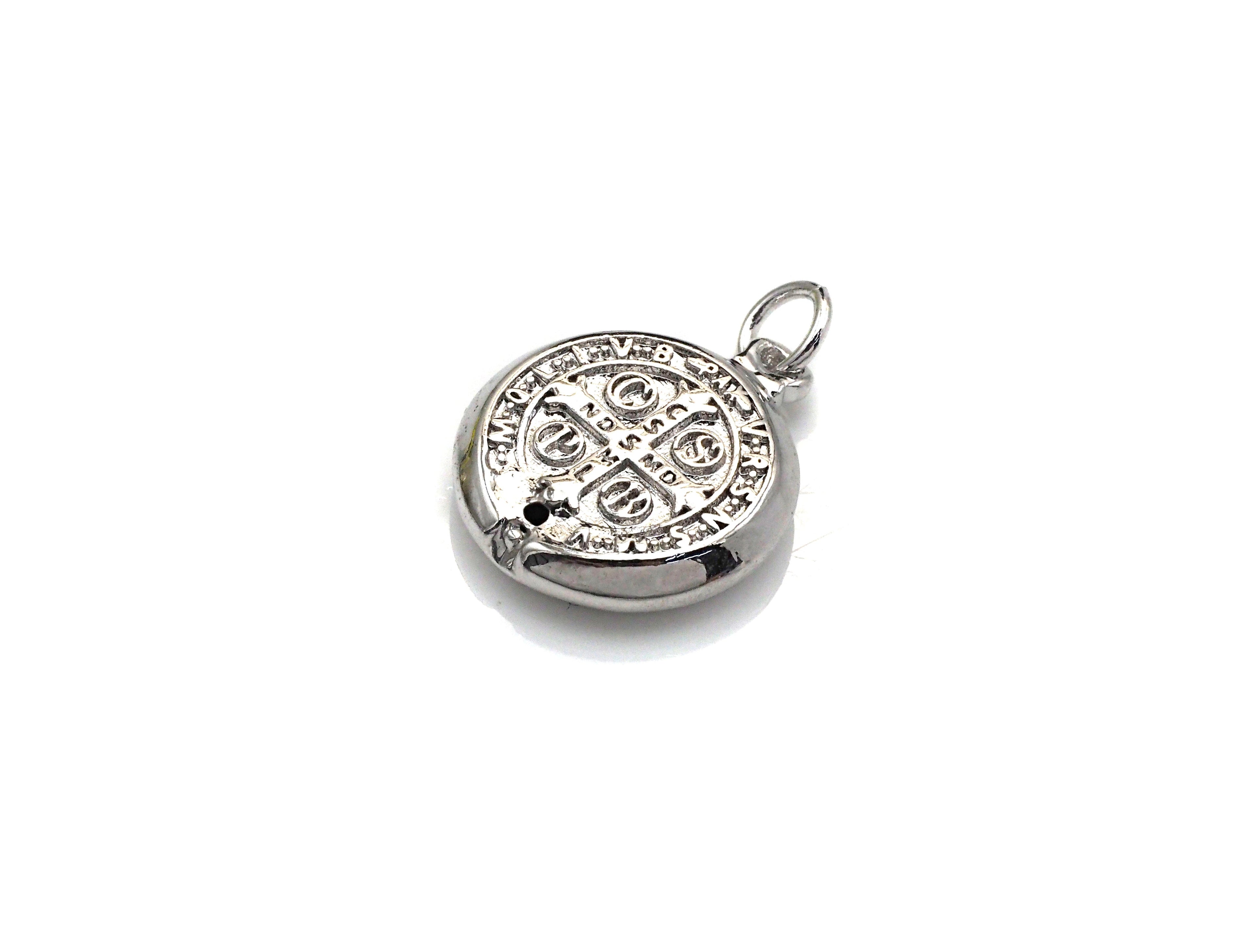 Danity Gold Jesus On Round Coin Pendant/Charm,Religion Charm, Necklace Bracelet Charm Pendant, 18x15mm, Sku#Z727