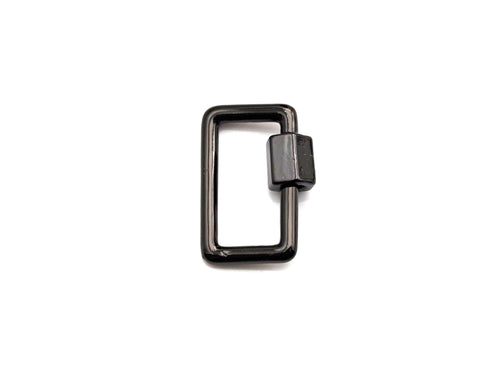 Rectangular Carabiner Clasp, Screw Clasp, Gold/Silver/Rose Gold/Gunmetal Clasp, 15x21mm, sku#H246