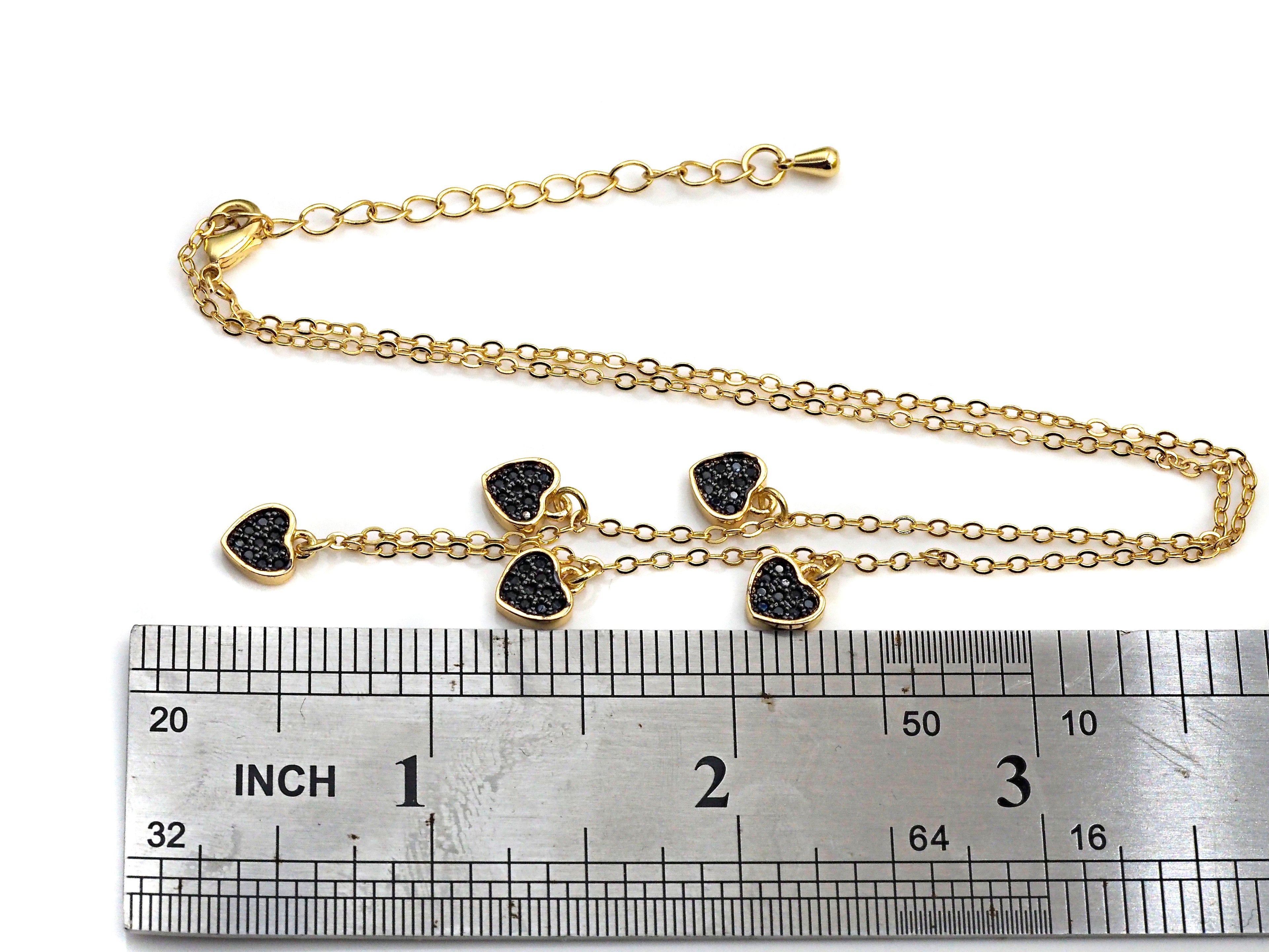 Gold Heart Layering Necklace, Dainty Necklace, Sku#Z711