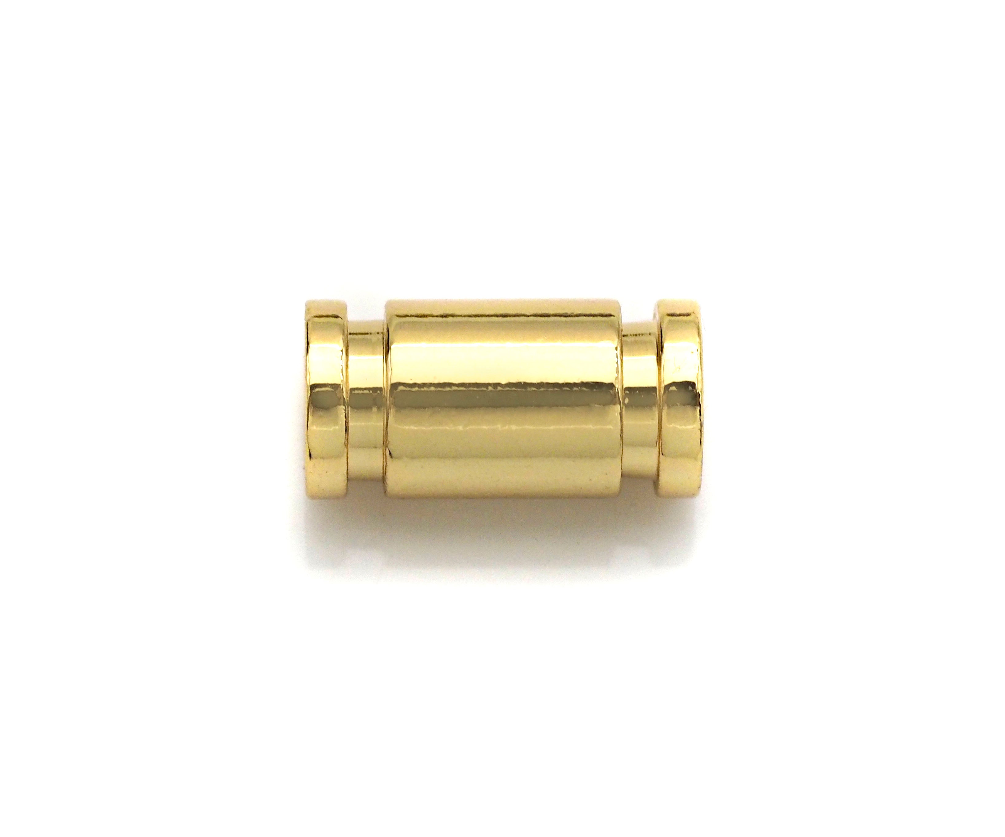 2pc 18K Gold High Polished Tube Space Bead, Tube Shape Beads, Men's Jewelry Findings, Bracelet Beads, 5x10mm, sku#Y322