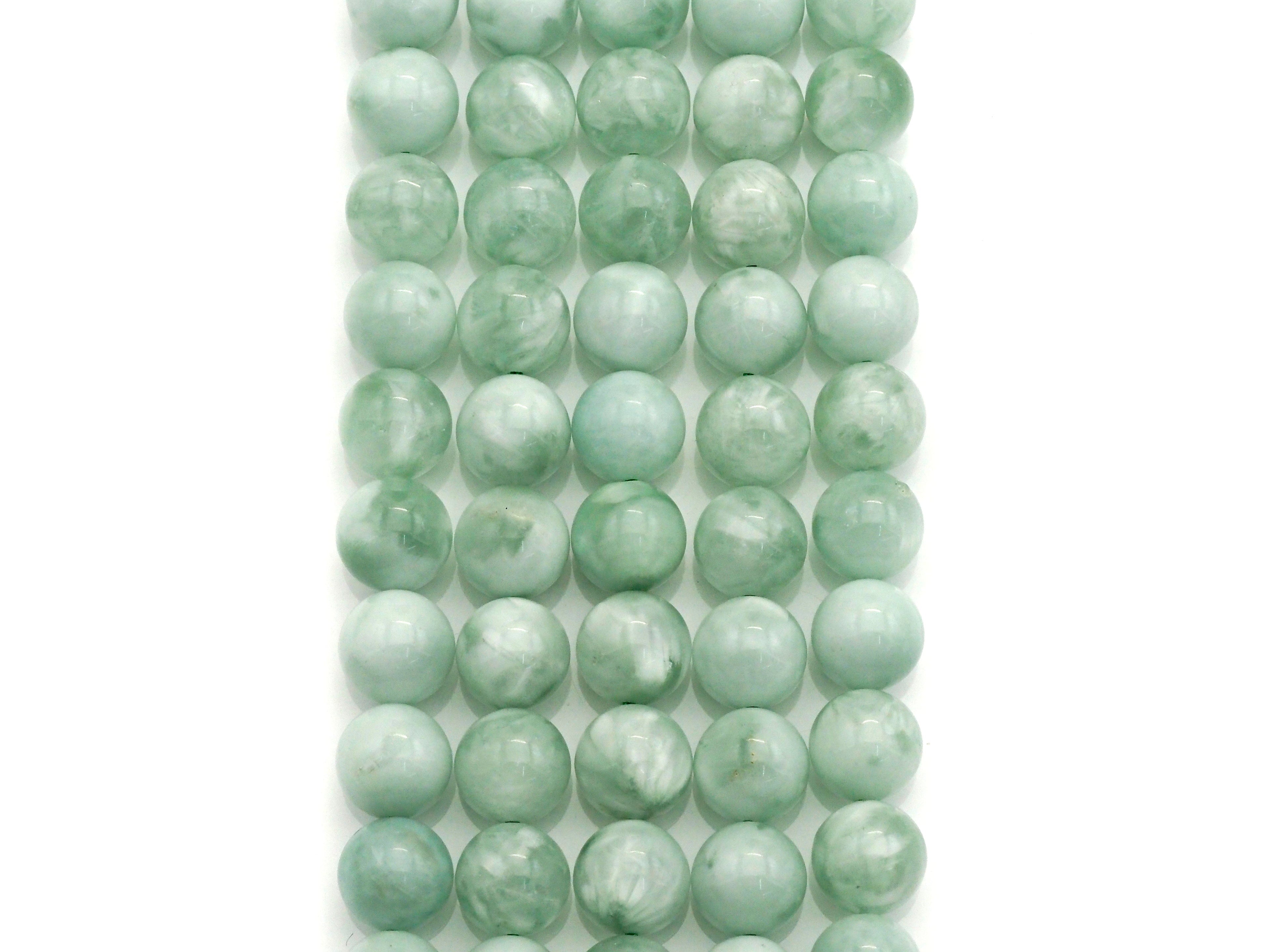 Natural Green Angelite Beads, 6mm/8mm/10mm/12mm Round Smooth Gemstone Beads, Green Angelite, 15.5"Full Strand, sku#U617