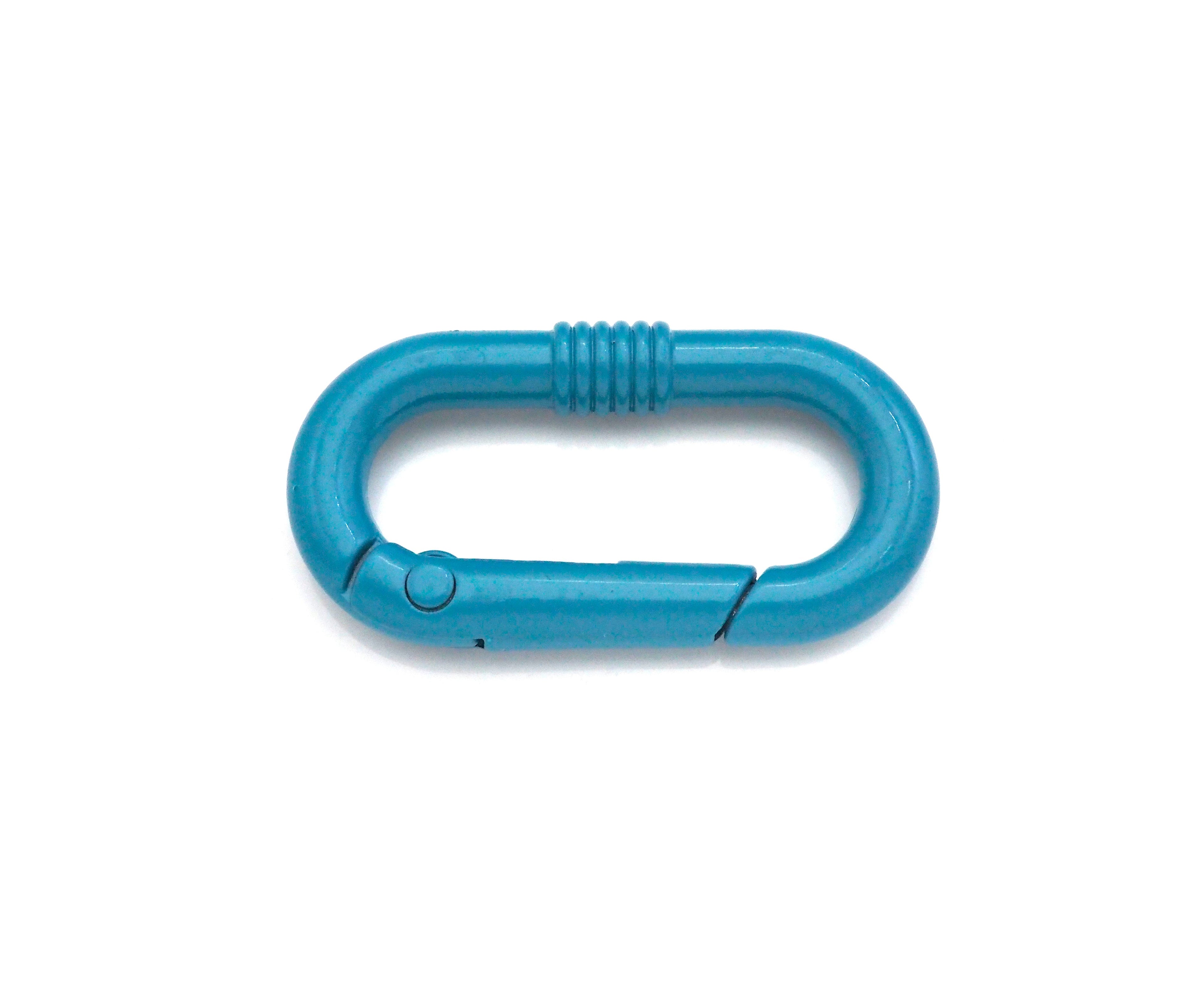 Enamel Oval Spring Clasp, Spring Gate, Spring Buckle Clasp for Purse Key Jewelery Making, Enamel Oval Spring Gate, 17x33mm, Sku#H319