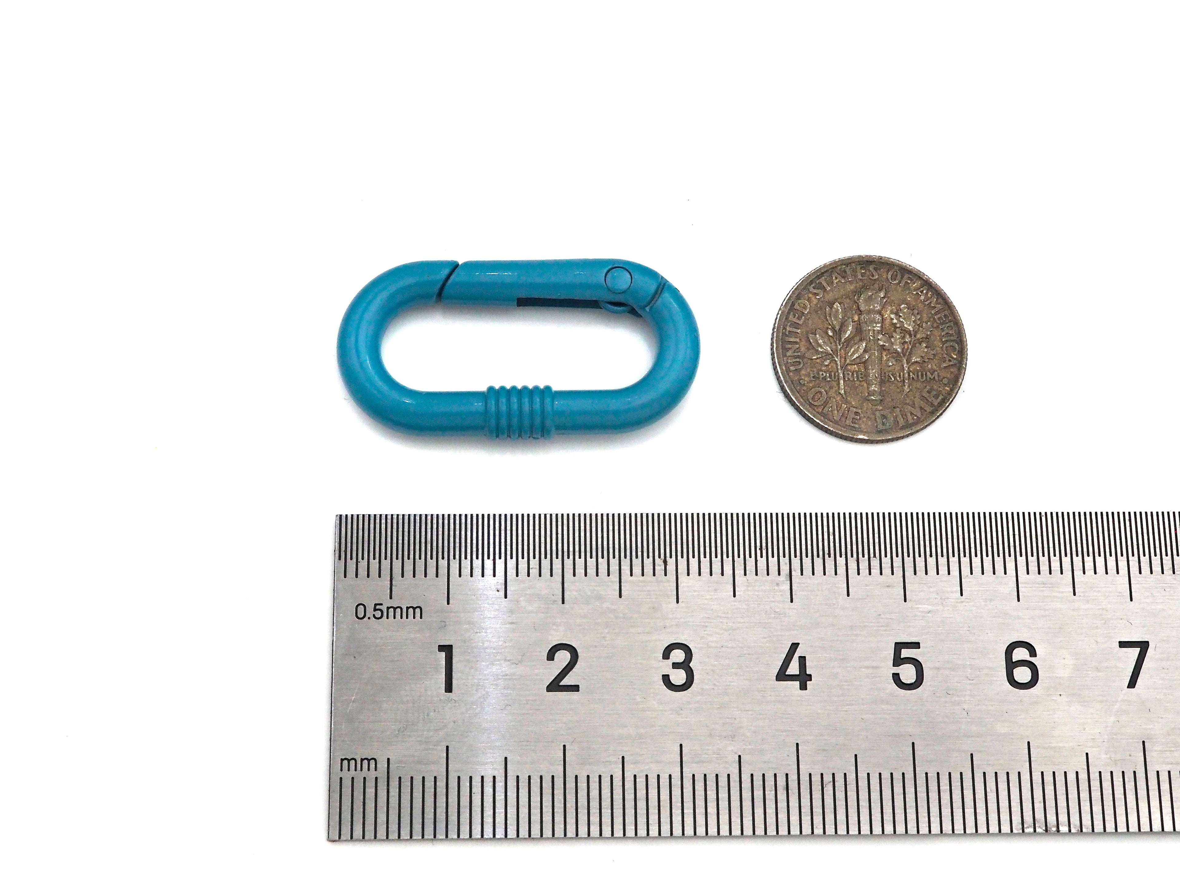 Enamel Oval Spring Clasp, Spring Gate, Spring Buckle Clasp for Purse Key Jewelery Making, Enamel Oval Spring Gate, 17x33mm, Sku#H319
