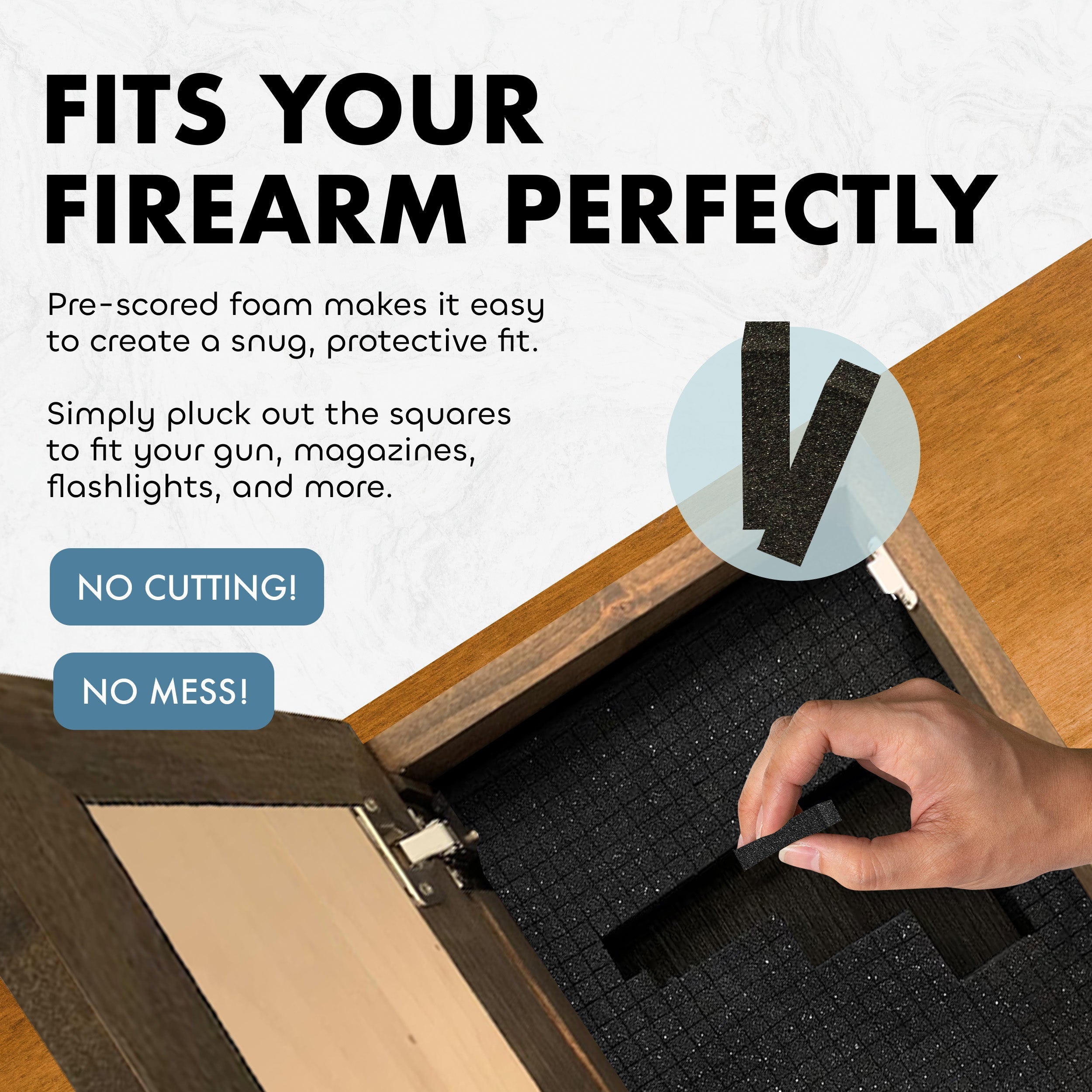 Ten Commandments Religious Gun Concealment Furniture - Handcrafted Hidden Gun Storage Wall Decor - Hidden Gun Shelf with Magnetic Lock for Quick Access - Made in the USA