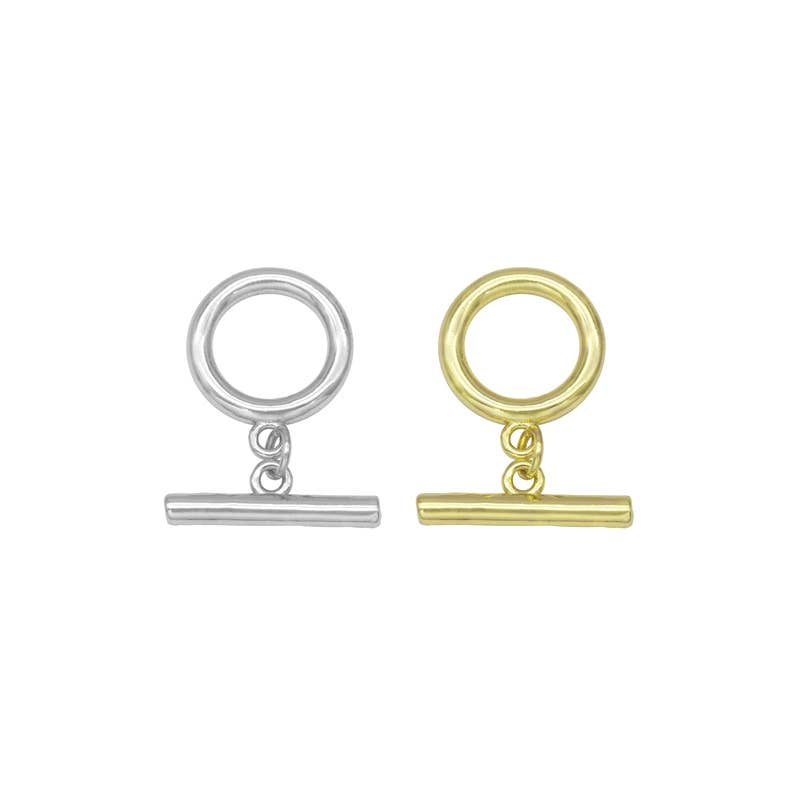 18K Gold Toggle Bar Clasp, Sku#ZX103