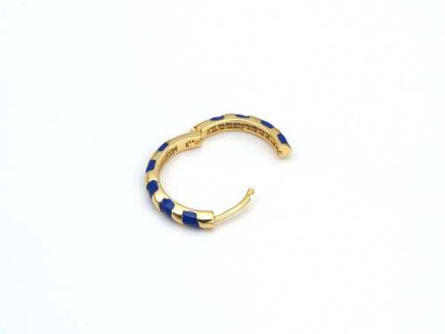 Candy Cane Enamel Hoop Earring,J327