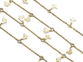 Gold Butterfly CZ Dot Dainty Chain, sku#LS18