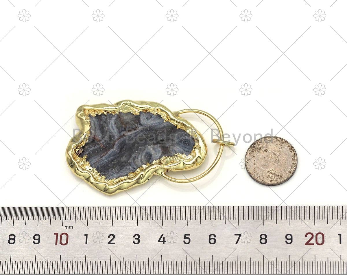 New!!! Natural Gray Agate Pendant, Sku#YT02