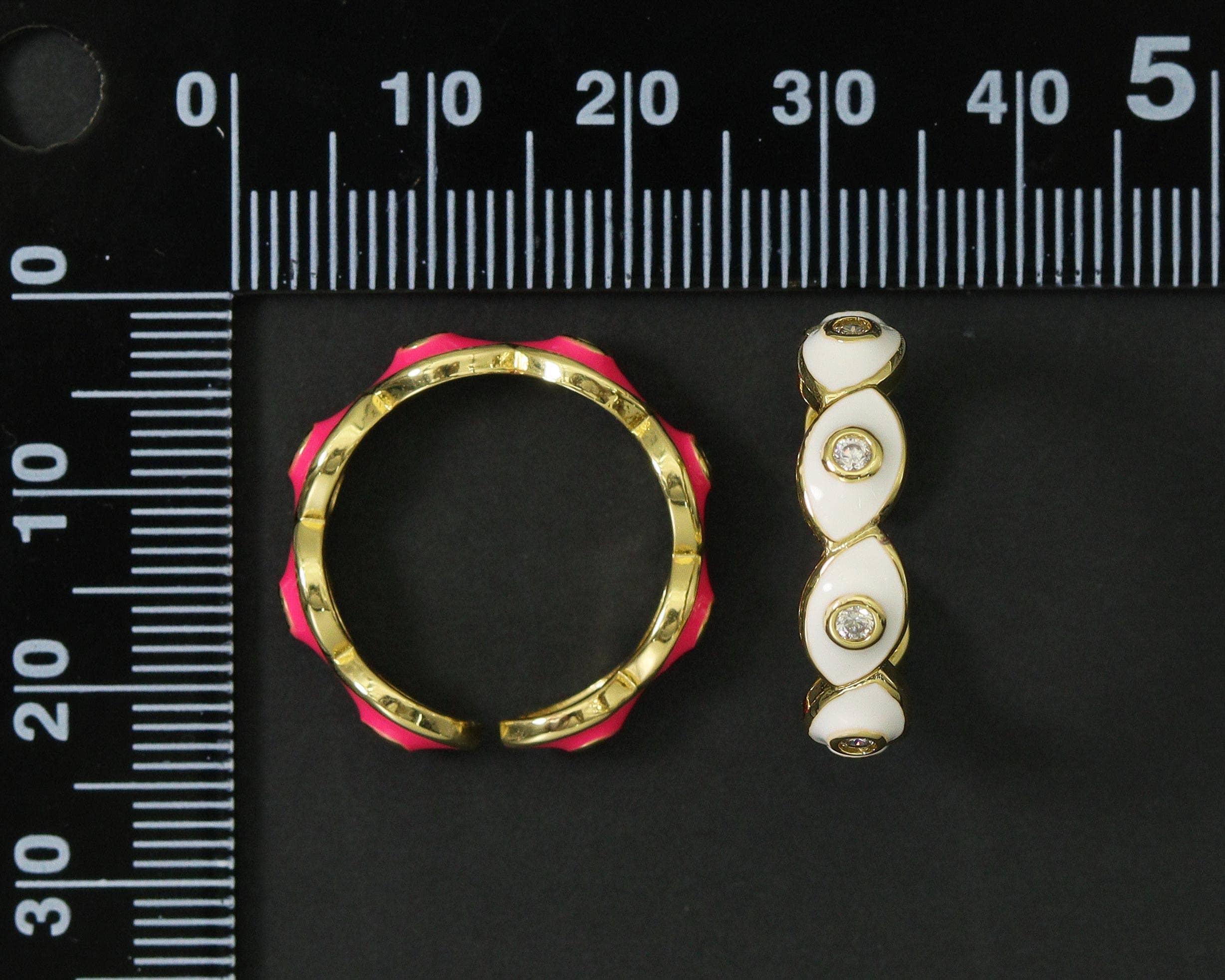 Evil Eye Stackable ring, Sku#X305