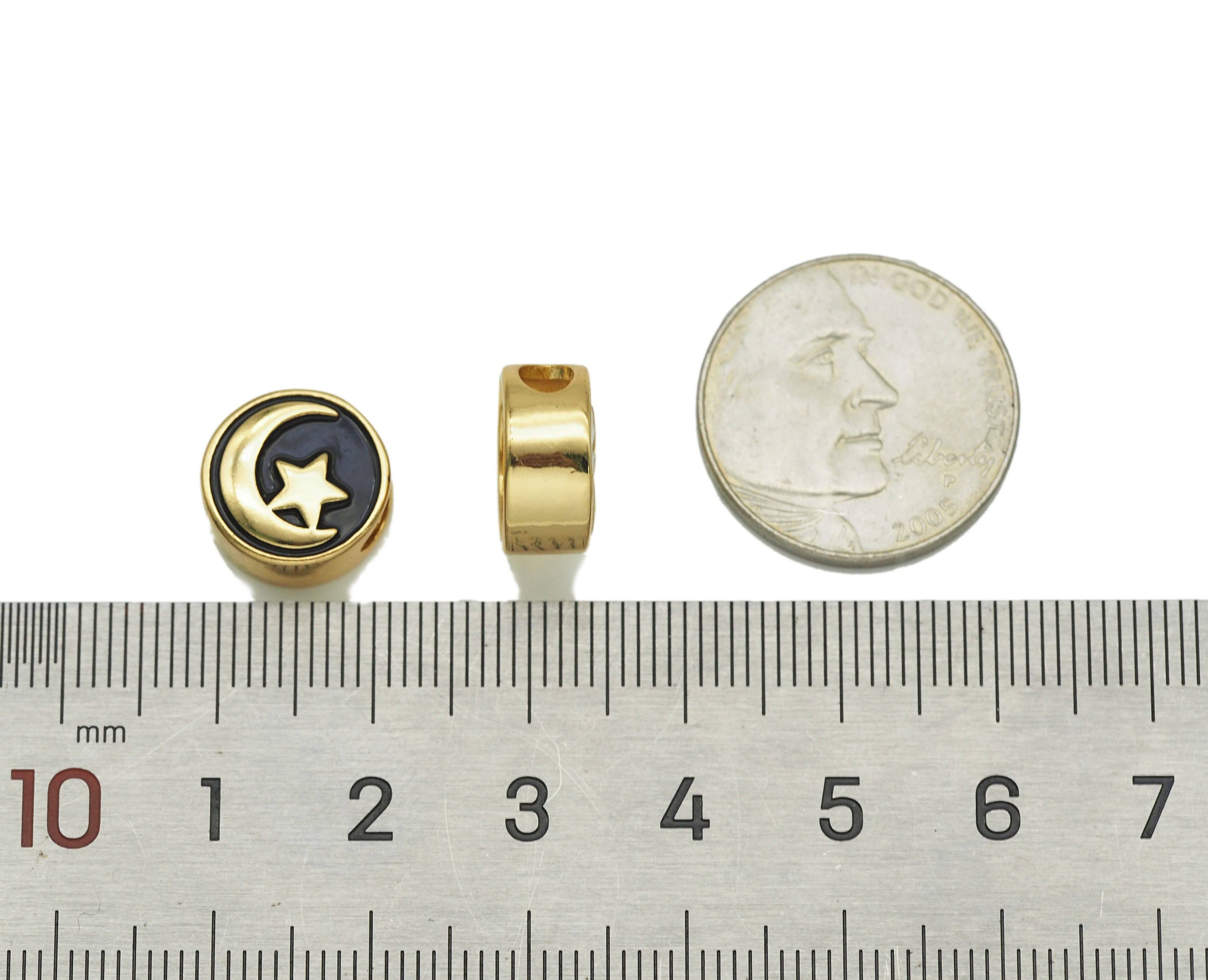 Whtie Enamel Spacer Beads, Sku#LK579