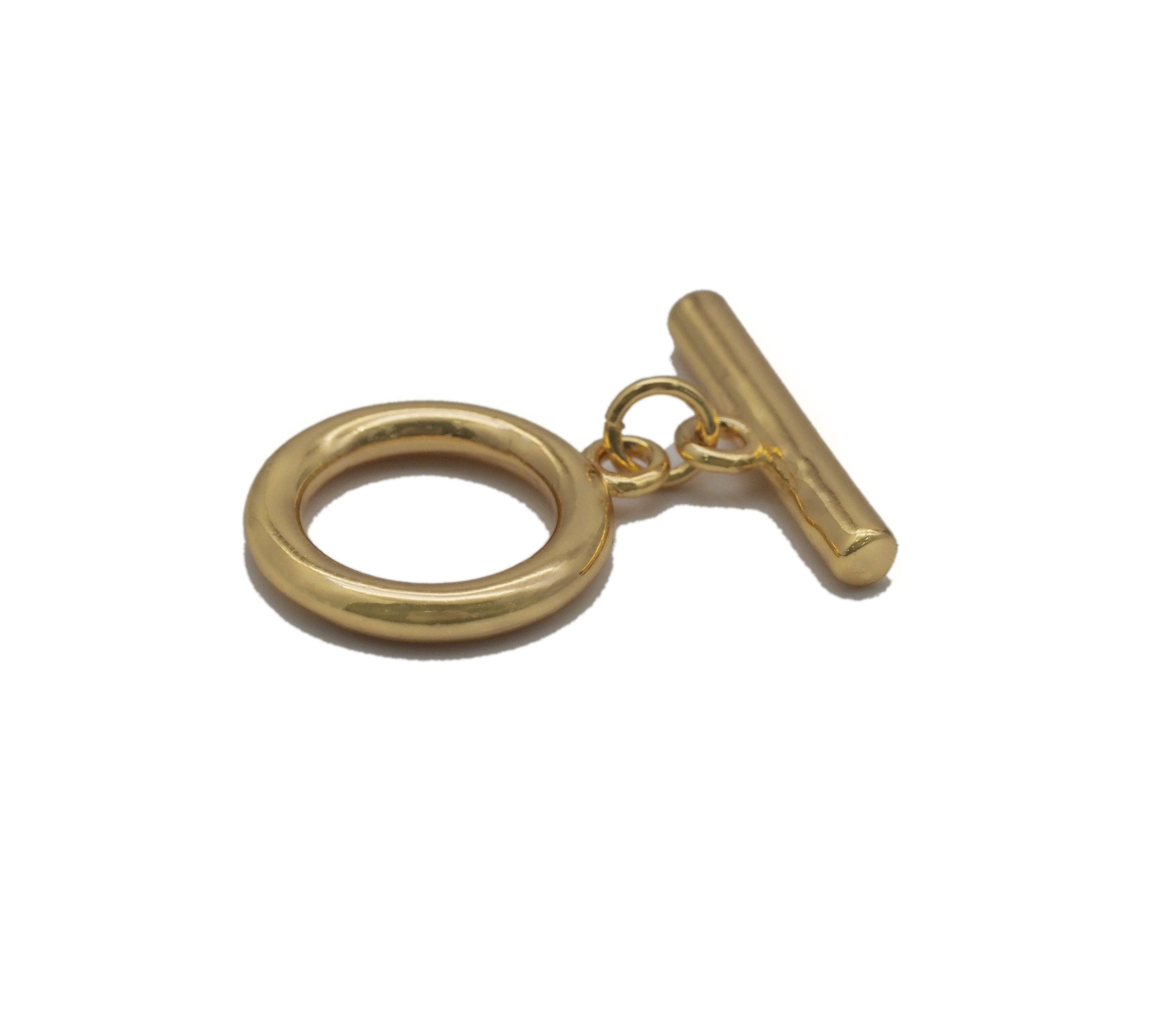 18K Gold Toggle Bar Clasp, Sku#ZX103