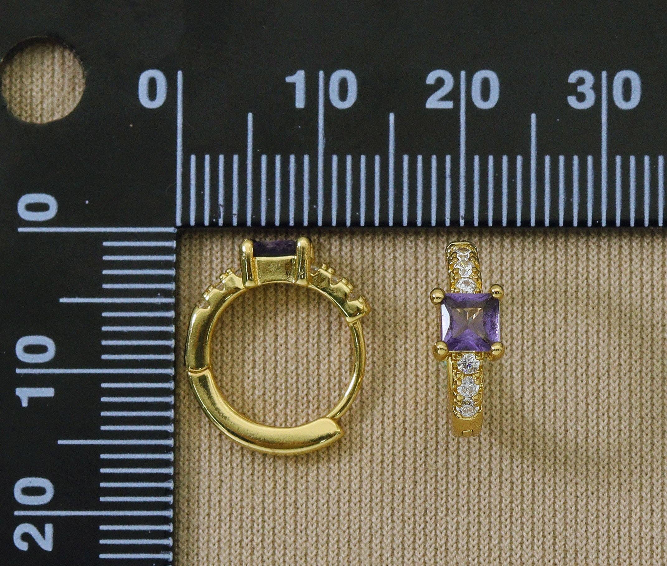 CZ Hoop Earring, Sku#Y616