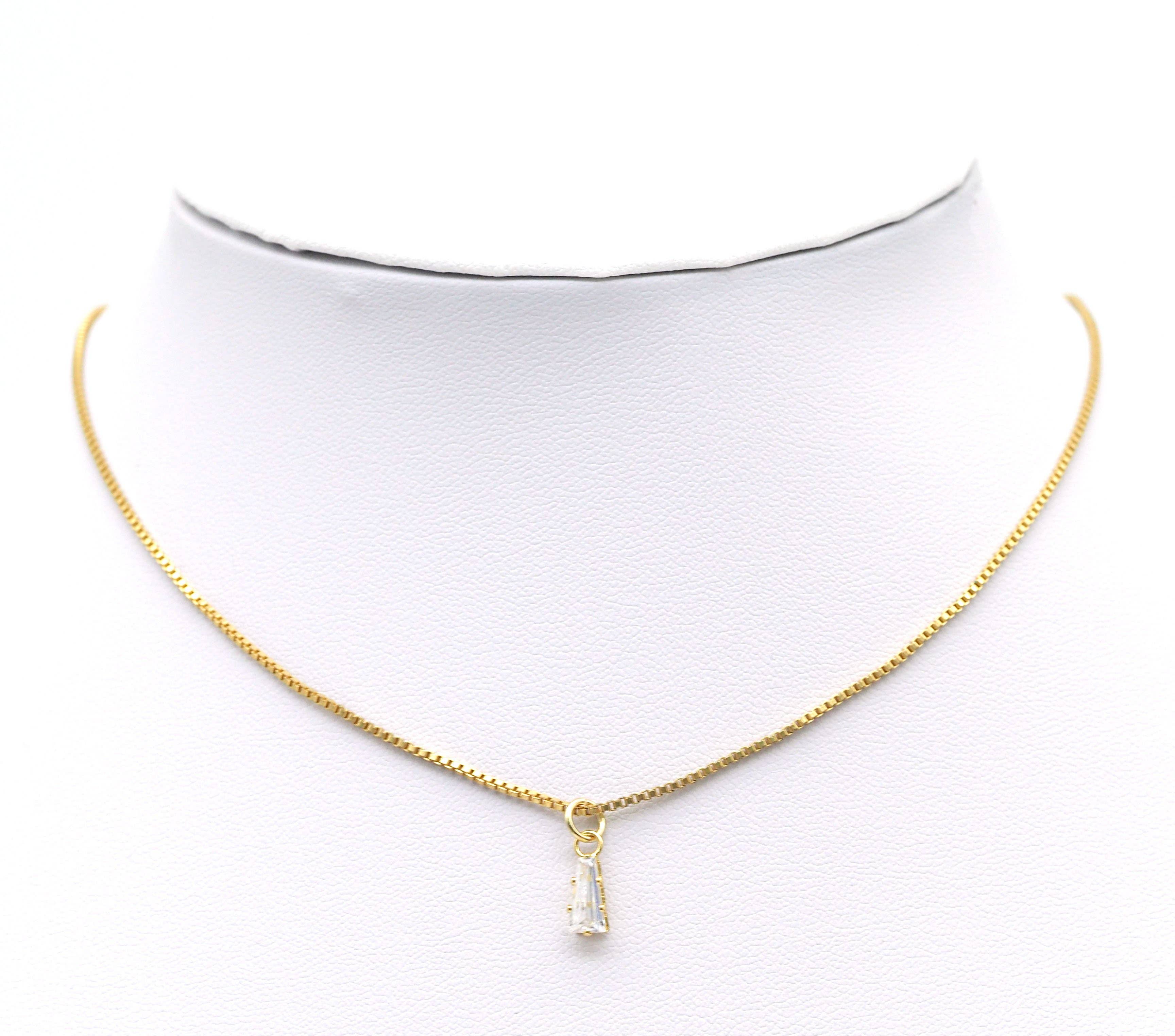 CZ Triangle Shape Charm, Sku#Y652