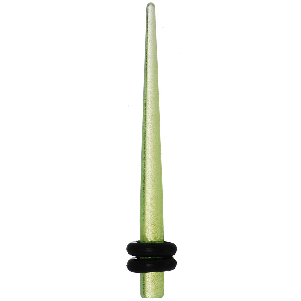 8G Green Acrylic Glow in the Dark Straight Taper