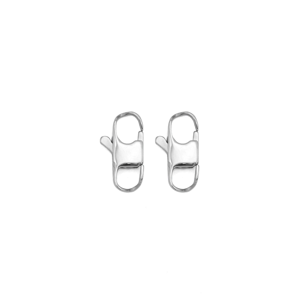 Stainless Steel Silver Double sides Lobser Clasp , Sku#Y993