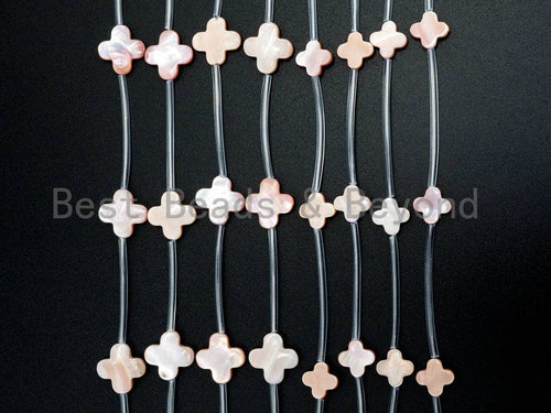 1/10pcs Natural Mother of Pearl QUATREFOIL beads, 8/10/14mm Pink Pearl Four-leaf CLOVER Beads, Pearl Shell Beads, SKU#T98