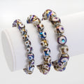 AB Mystic Evil Eye Agate Stretchy Bracelet, Sku#EF424