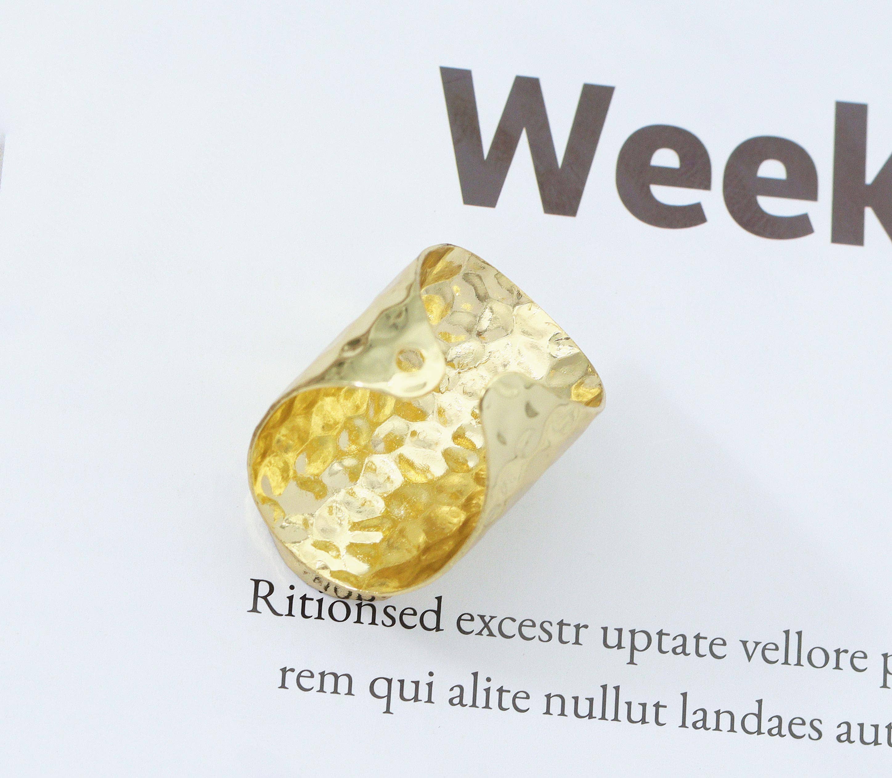 Gold Kyanite with Citrine Adjustable Ring, Sku#YT31