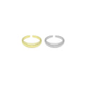 Gold Silver Dome Adjustable Ring, Sku#A159