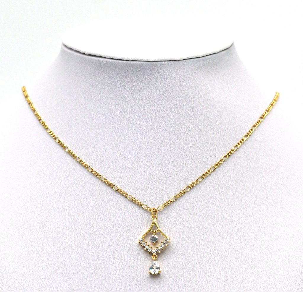 CZ Fan Shape Dangle Charm, Sku#ZX89