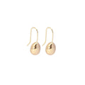 Gold Egg Shape Dangle Earrings, Sku#ZX142
