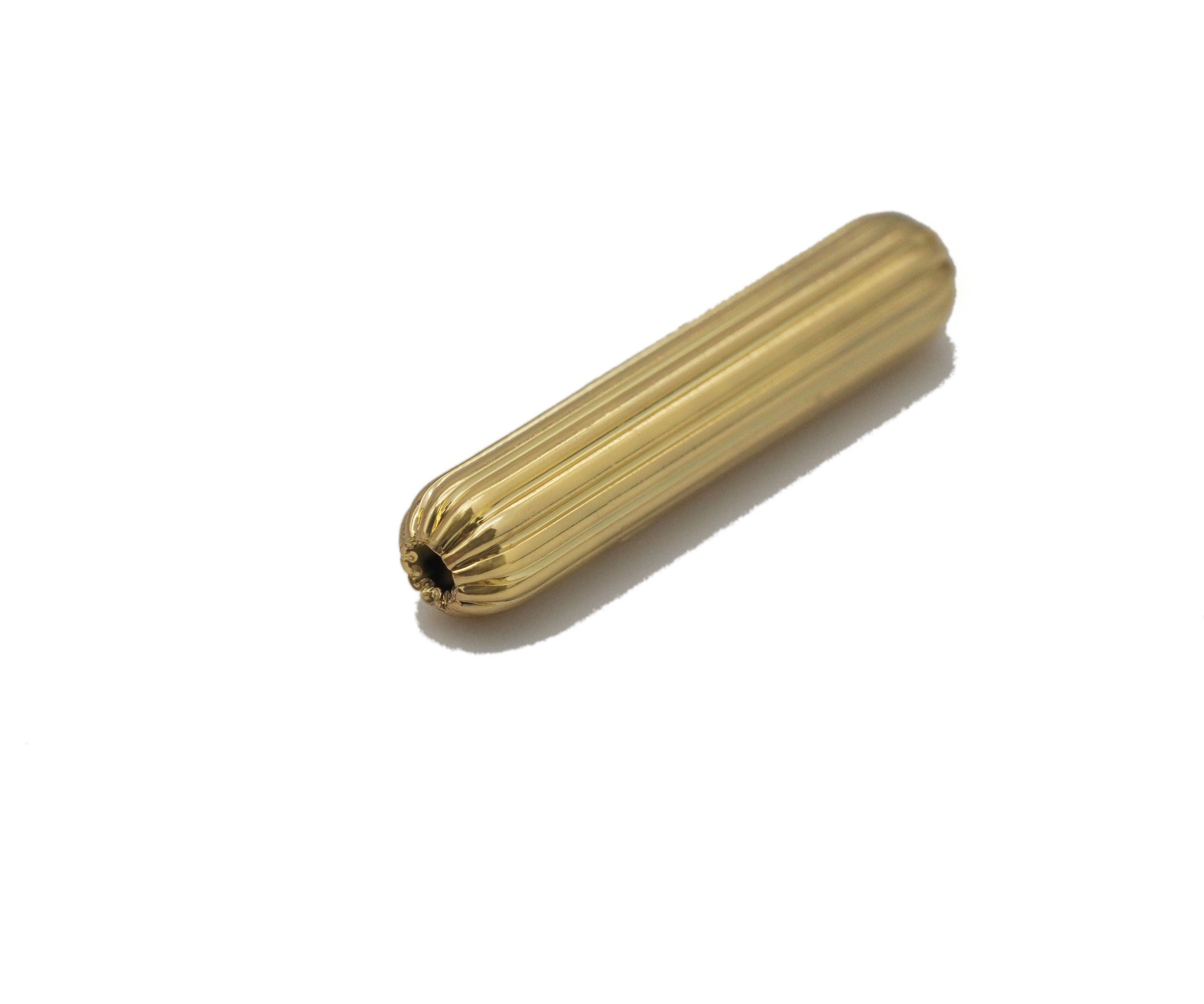 Gold Long Tube Spacer Beads, Sku#Y728