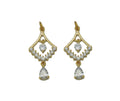 CZ Fan Shape Dangle Charm, Sku#ZX89