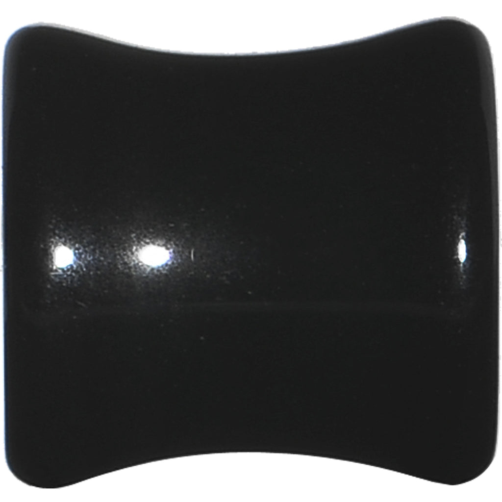 00G Natural Black Obsidian Saddle Plug Set
