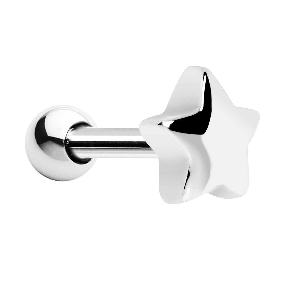 Silver 925 Star Cartilage Tragus Earring