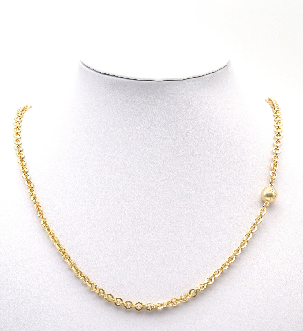 Gold Round Ball Magnetic Clasp, Sku#ZX116