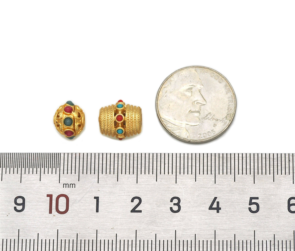 Enamel Spacer Beads, Sku#LX20c