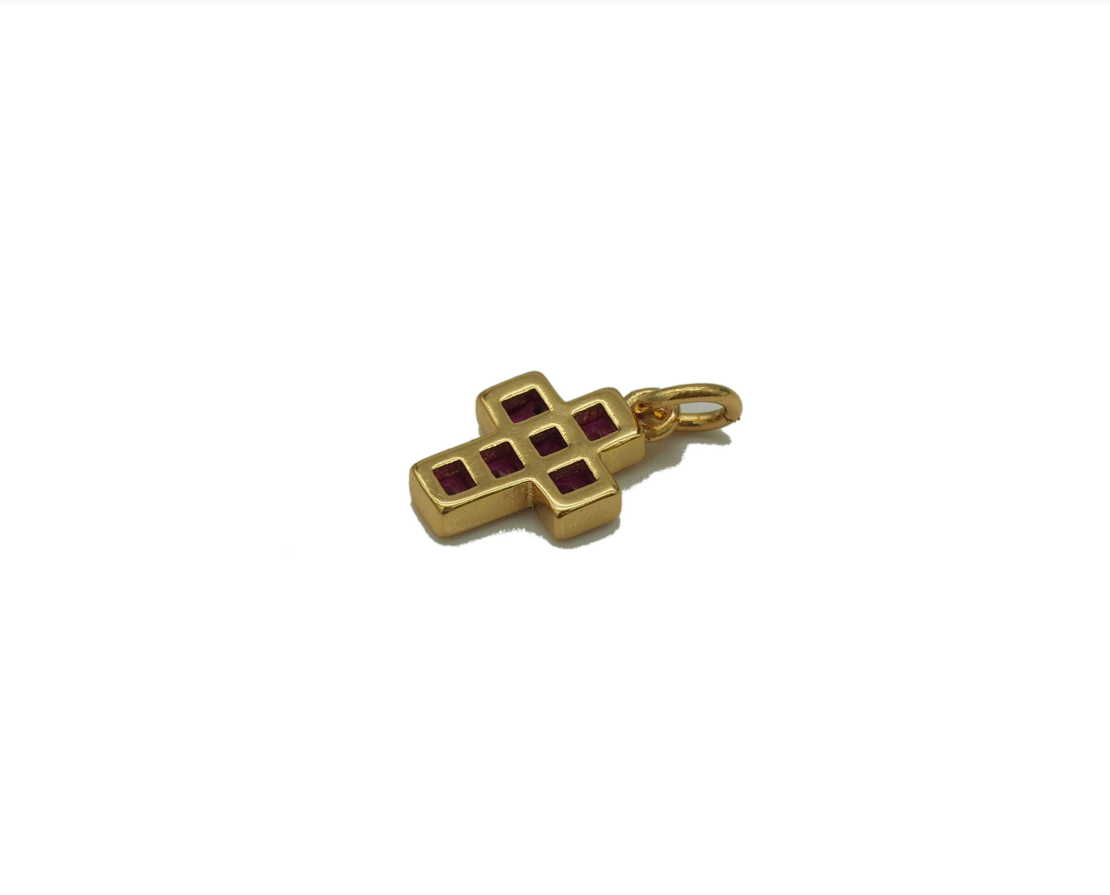 CZ Cross Charm, Sku#Z1444