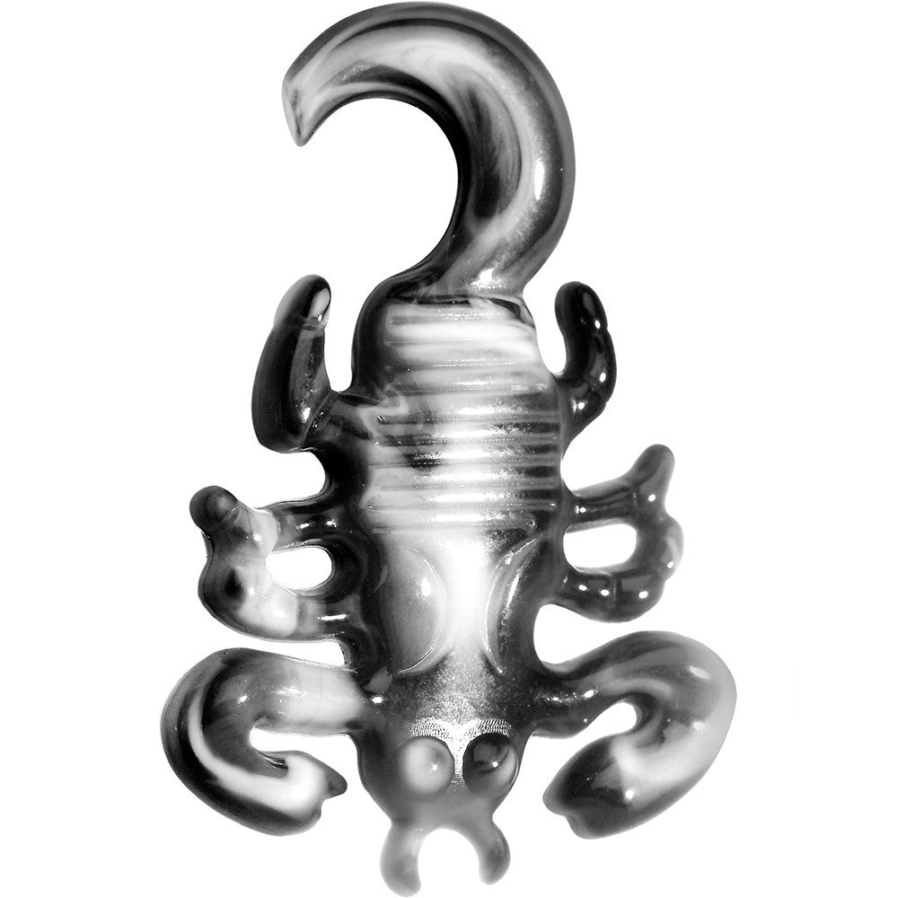 2G Black White Acrylic Scorpion Hanger Plug